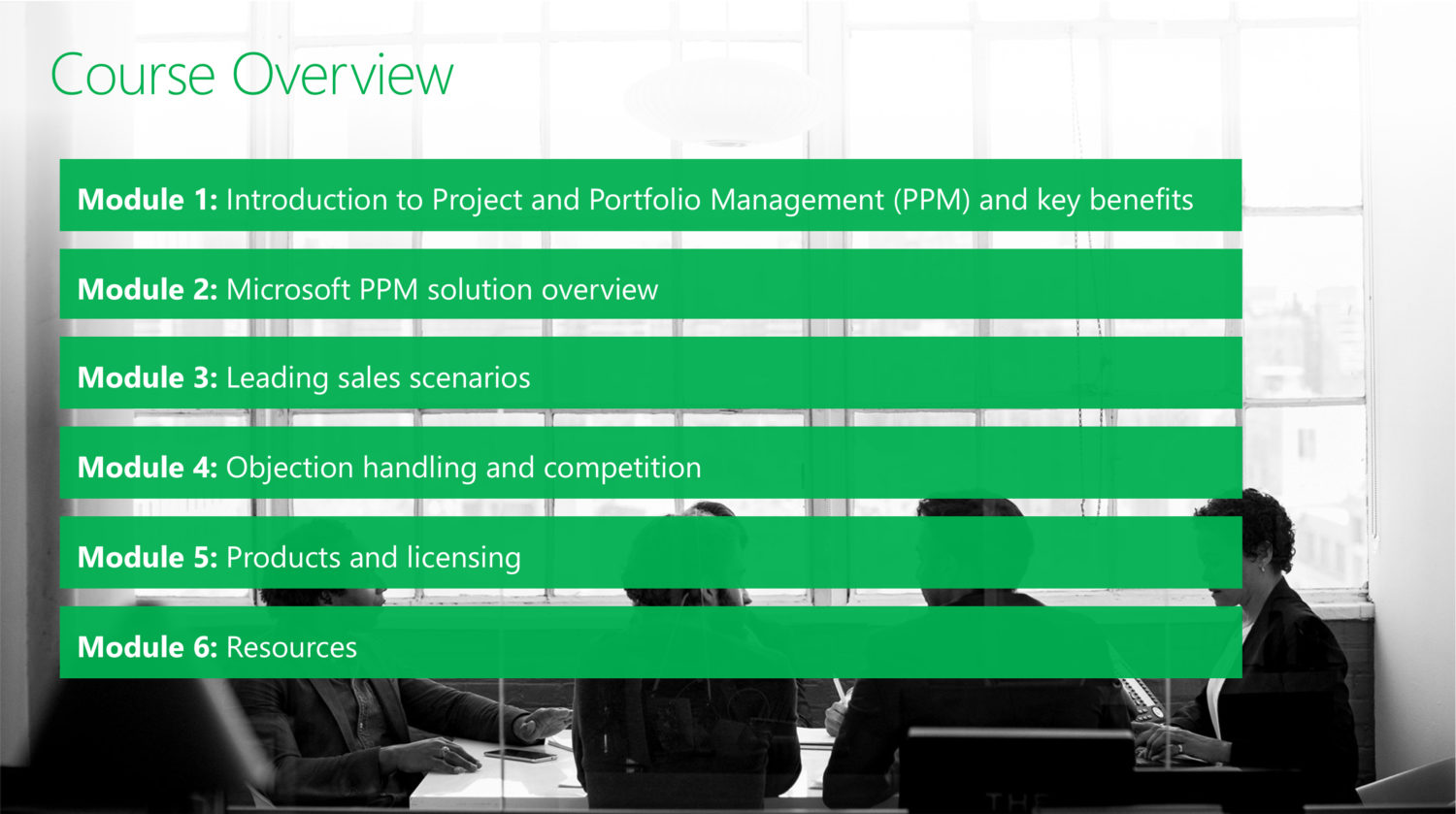 Microsoft PPM Sales Training – Cadence Preferred